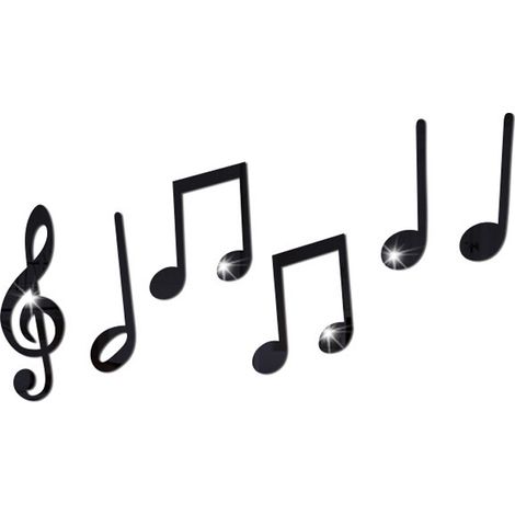 Sticker Mural Miroir Note Musicale - Acrylique Réfléchissant - Pour Mur Porte Fenêtre Armoire - 1 Pièce (1/5)