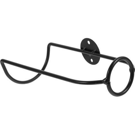 Rostiges Wandregal für Weinflaschen, freistehender Halter für Weinflaschen, dekoratives Wandregal für Weinliebhaber, Farbe Schwarz (1/5)