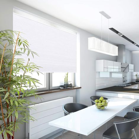 WOLTU Wabenplissee  ohne Bohren Klemmfix Verdunklung Thermo Zweifarbig Doppelplissee, Plissee Faltrollo Sonnenschutz Schallschutz Jalousie  für Fenster & Tür, 50x120cm, Weiß (1/5)