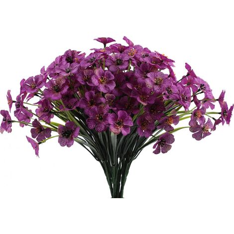 Fleurs Artificielles - Violettes Simulées - 31 cm - Matériau Plastique - Décoration Jardin Intérieur Extérieur - Lot de 1 (1/3)