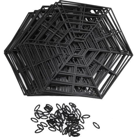 Protecteur de Bassin Hexagonal Flottant Anti-Hérons, 20 Pièces + 60 Agrafes en Plastique Résistant aux UV (1/4)