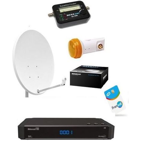 Kit Parabole 60 cm + Strong 7407 FRANSAT + LNB + 20m Cable Coaxial + Satfinder