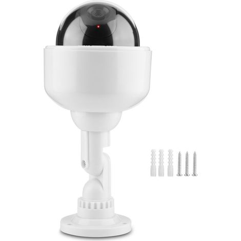 Caméra de Sécurité Factice Dome LED Clignotante Rotation 360° (1/5)