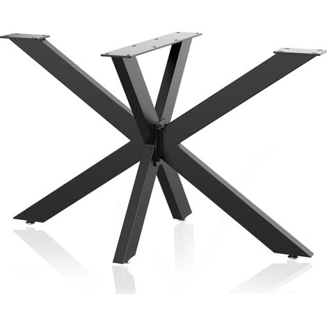 XPOtool Tischbeine aus Stahl Spidergestell 71x68x120cm in Schwarz Tischkufen Tischgestell Tischuntergestell mit Spider-Profil