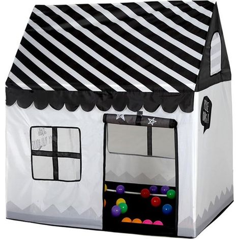 Tente Enfants, Cabane Intérieur, Maison de Princesse Noire - Cadeau pour Les Enfants (1/5)