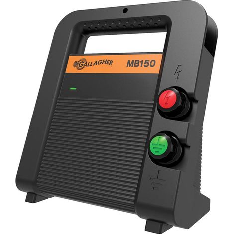 Elettrificatore Gallagher MB150 a batteria 12V e corrente 230V per recinti fino 15 km per cavalli, bestiame, pecora, capra, cani e gatti