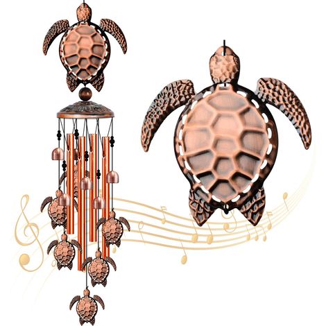 Windspiel mit Schildkrötenmotiv für den Außenbereich, Strandmotiv, 89 cm (35 Zoll) (1/5)
