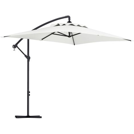 Parasol Dietwald Déporté Rectangulaire Extérieur Résistant Crème 294x193 cm (1/5)
