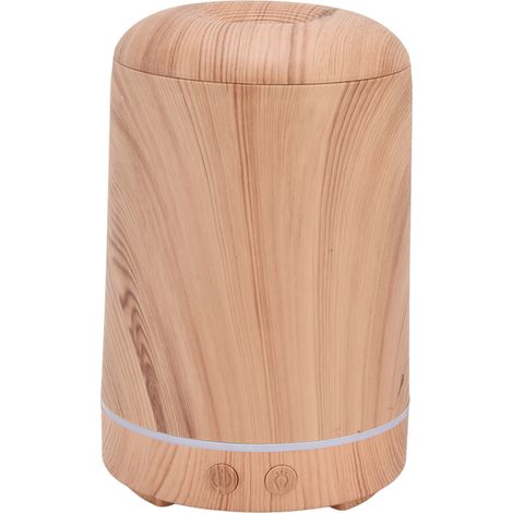 200 ml hölzerner Diffusor für ätherische Öle, duftender Luftbefeuchter mit stimmungsvollem Nachtlicht, USB-betrieben, dekorativer Nebeldiffusor aus Holz. (1/5)