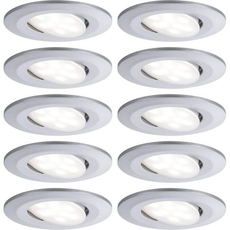 Spot LED encastrable pour salle de bains jeu de 10 60 W chrome (mat) X236232 (1/5)