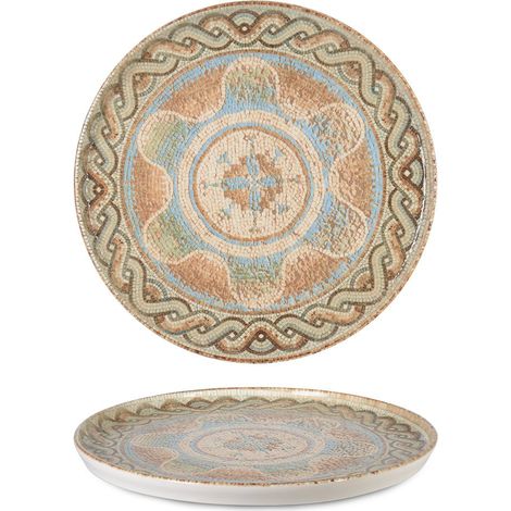 6 x assiettes plates CELEST - 27cm - Porcelaine - RINART