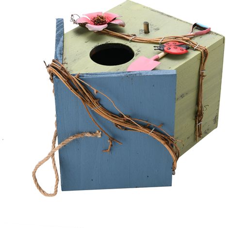Maisonnette à Oiseaux Murale en Bois pour Jardin - Décoration de Balcon et Patio