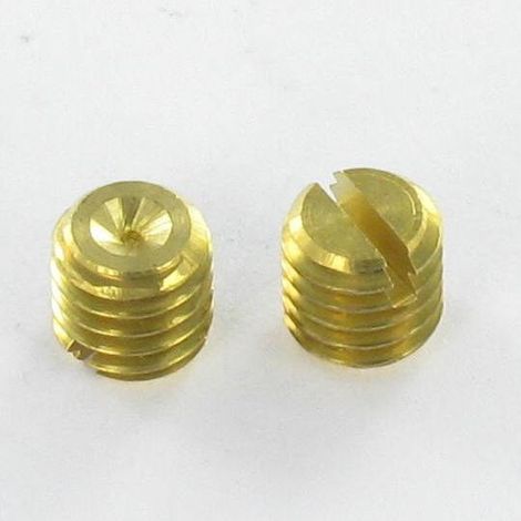 Vis métaux Sans tête Fendue Laiton M6X6 Bout cuvette-10 pièces