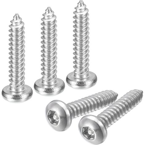 10Pcs 14 X 1-1/4" Vis de Sécurité Torx Acier Inoxydable 304 (1/5)