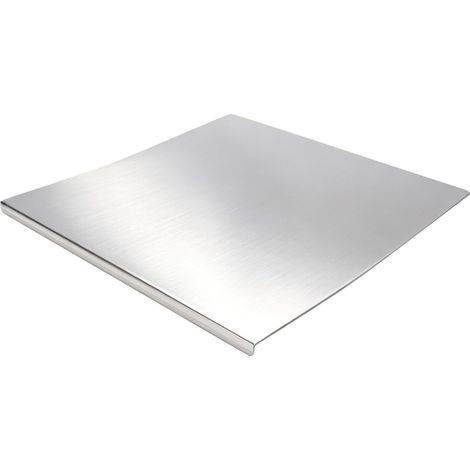 Planche à Découper en Acier Inoxydable 304, Planche à Découper Antidérapante avec Bord en Forme de L, Texturée pour la Préparation de la Pâte de Légumes et de Viande, Comptoir de Cuisine (1/5)