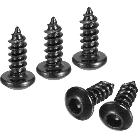 50Pcs Vis Autotaraudeuses à Six Pans Creux, M3 x 8mm Vis Autoperceuse à Tête Hexagonale Creuse en Acier au Carbone Vis à Bois (1/5)