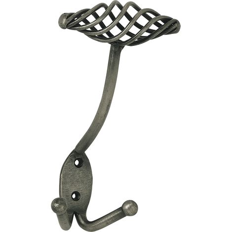 Huthaken Cage Breite 90 mm, Höhe 160 mm, Stahl altzinn antik (1/2)