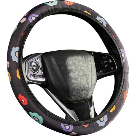 Protege Volant Voiture, Housse De Volant Élastique, Protection Couvre Volant Voiture, Volant Antidérapant pour Véhicules, Accessoires Auto Decoration Interieur, Taille Universel 38 cm