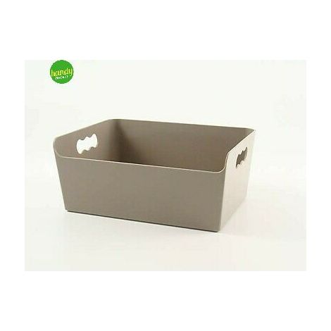 Contenitore tibox Veca in plastica 24 cm colore tortora