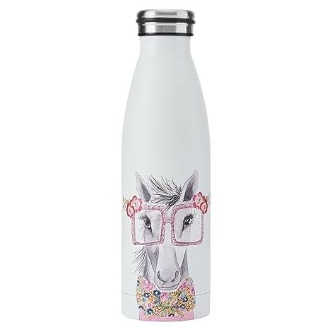 Mikasa Botella de agua Tipperleyhill de 500 ml, diseño de caballo, con funda (1/5)