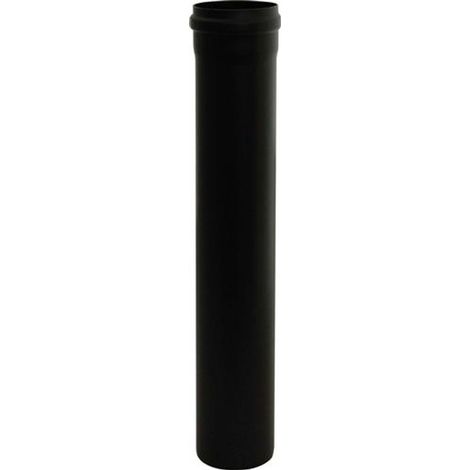 Tubo per fumi linea pellet acciaio nero opaco 0.5 mt diam 100 stufa riscaldamento raccordo