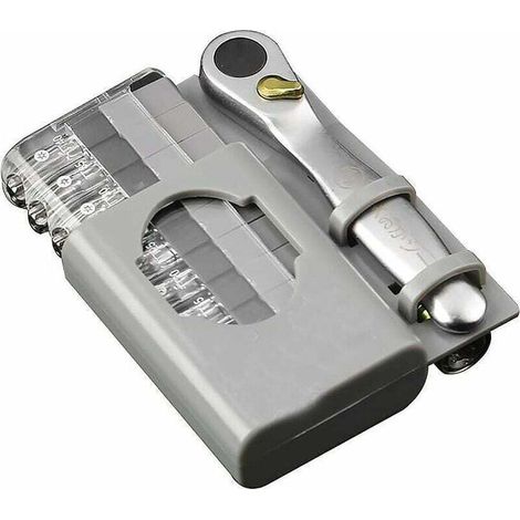 Lot de 12 Micro Clé à cliquet Set de tournevis avec poignée réversible et adaptateur pour montage de meubles et réparation automatique (FO-9212C) (1/4)