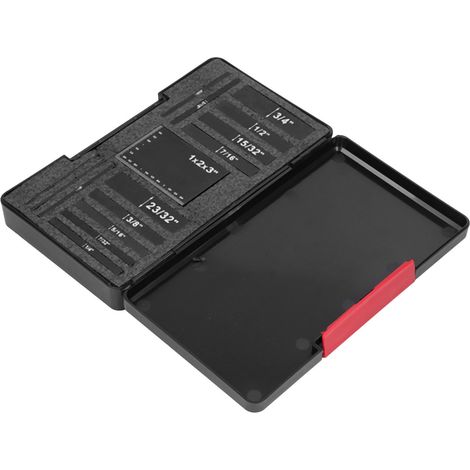 Lot de 15 blocs de calage en alliage d'aluminium gravés au laser, jeu de jauges de hauteur haute résistance pour menuiserie, noir (1/5)