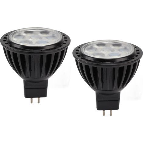 Lot de 2 ampoules LED MR16 7W à économie d'énergie, faible consommation, pour spots, 7 LED, 110-240V, lumière blanche. (1/5)