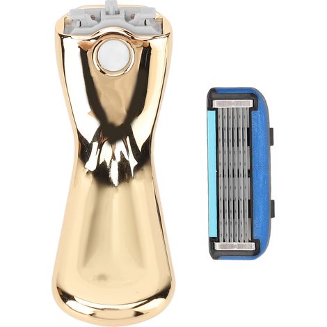 Rasoir manuel hommes 6 lames étanche précis portable amovible rasage rapide or (1/5)