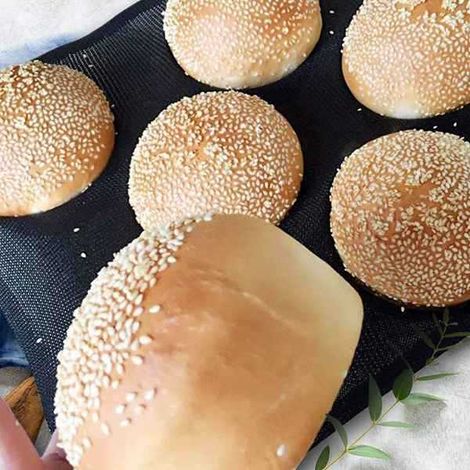 Set mit aromatisierten Brotbackformen aus schwarzem Silikon und Fiberglas, Baguetteformen, antihaftbeschichtete und atmungsaktive Backformen