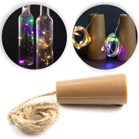 Lampe LED Pour Bouchon De Bouteille - Décoration Lumineuse Fête Intérieur Extérieur - Lot De 6 (1/5)