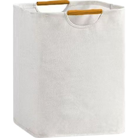 Grand panier à linge avec poignée, pliable et imperméable, idéal pour la chambre, la salle de bain,les jouets ou les voyages.beige (1/5)