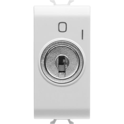 B-P 1M 2P NO 10A+CLÉ BLANC SAT. GEWISS GW15145