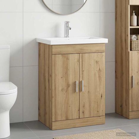 vidaXL Badezimmermöbel-Set Artisan-Eiche 61 x 40 x 84,5 cm (1/5)