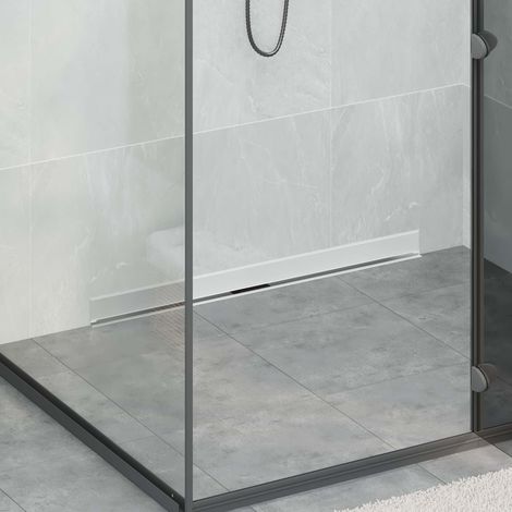 Wandmontierter Duschablauf Silber 90 cm Edelstahl 304