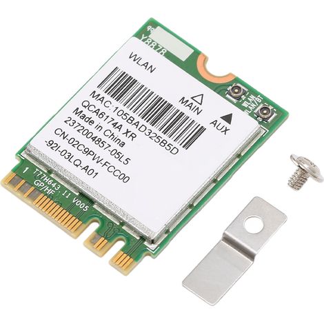 Carte réseau sans fil 867Mo double bande 2,4 GHz / 5 GHz, résistante à l'usure, interface M.2 pour ordinateur portable (1/5)