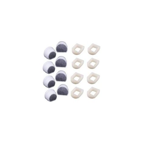 Lot de 16 pré-filtres en mousse et filtres à charbon compatibles avec les fontaines PetSafe Drinkwell INOX 360 Avalon Pagoda Ocean View et les filtres de fontaine Sedona et de fontaine pour chat (1/5)