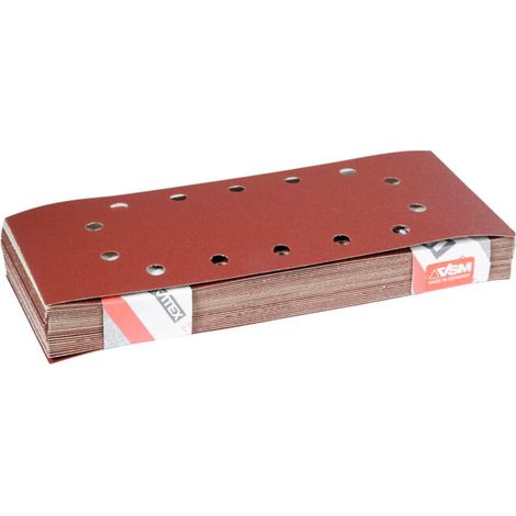 VSM Jeu de 50 feuilles abrasives 14 perforations, Grain : 80