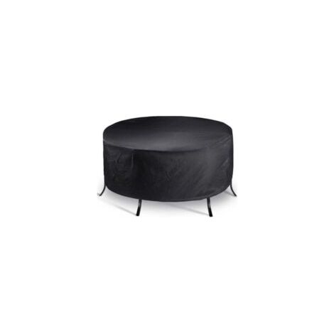 Runde Schutzhülle für Gartenmöbel, 200 x 94 cm, wasserdicht, aus windabweisendem 420D Oxford-Gewebe. – Crezuo (1/4)