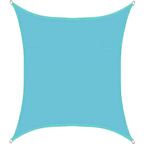 4x5m Voile d'ombrage Rectangulaire toile solaire taud de soleil sable UV Imperméable Bleu (1/2)