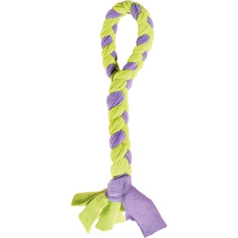 Pile style corda l 80x3 x 3 cm: Gioco per cani pile style corda con maniglia lilla verde (1/2)