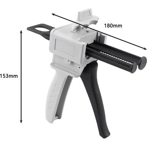 Pistolet à colle époxy AB 50 ml avec poignée mélangée 2 : 1 pistolet à colle (1/3)