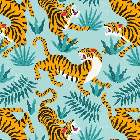 Tableau sur toile illustration tigre sauvage 30x30 cm - Impression sur Toile Murale Décorative - Image imprimée en HD sur Toile - Toile sur Châssis en Bois FSC - Fabriqué en France (1/5)