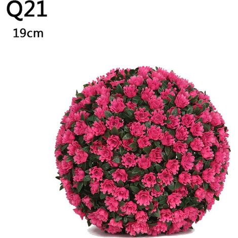Boule De Fleurs Artificielles - Boule Topiaire Suspendue Pour Décoration Intérieure Et Extérieure - Diamètre 10 cm 24 cm 34 cm - En Plastique UV Résistant (1/5)
