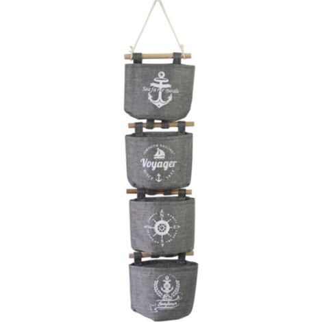 Organiseur de rangement suspendu mignon à 6 poches, avec motif dessin animé, idéal pour la chambre d'enfant ou la porte de chambre. (1/5)