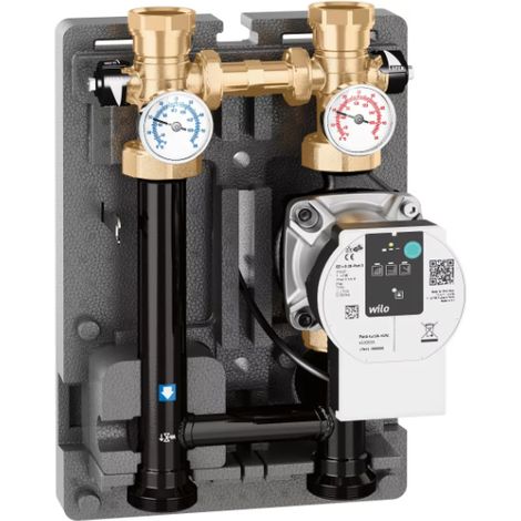 Gruppo di distribuzione diretta per impianti di riscaldamento e condizionamento, DN 32 Caleffi 165641HE4  Nero