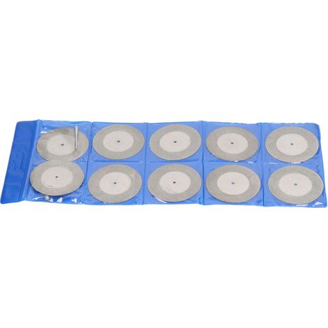 Lot de 10 disques de coupe diamantés fins avec tige, meule de ponçage ronde pour bois, métal et pierre, 60 mm / 2,4 pouces
