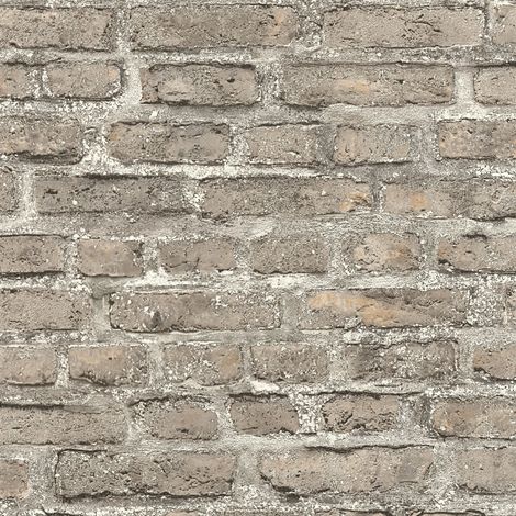 BRICOFLOR Papier peint brique Papier peint pierre | Papier peint imitation brique Tapisserie imitation pierre Marron Multicolore Gris - 10,05 x 0,53 m (1/5)