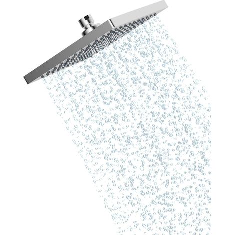 Regenbrause Duschkopf Eckig 25cm Edelstahl, Schwenkbar, Einfache Installation (1/5)