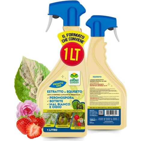 Equiseto Naturale Pronto Uso Fungicida Biologico Sostanza Di Base per Peronospora Oidio Muffa Grigia Spray x 1 Lt (1/5)